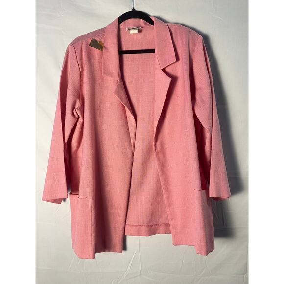 Copy.Cats Jackets & Blazers - Vintage 70s-80s Copy Cats Pink Textured Lightweight Open Blazer Jacket Medium